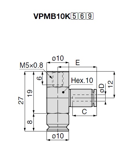 ยางดูดจับชิ้นงานสุญญากาศ Slip Small Type VPMB One-Touch ข้อต่อฟิตติ้ง