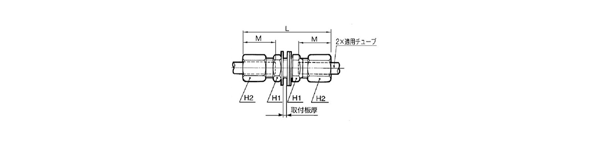 Drawing แสดงโครงร่างและขนาดของข้อต่อยูเนี่ยน Bulkhead DE 