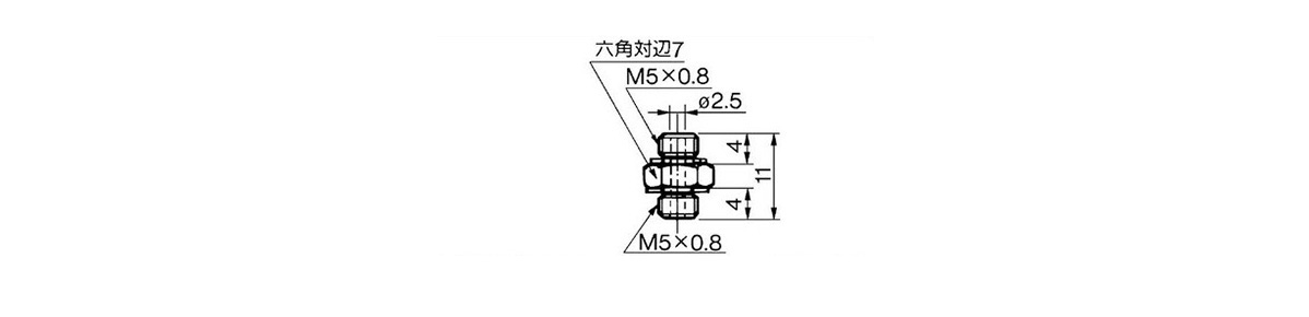 Drawing แสดงโครงร่างของนิปเปิล M-5N 