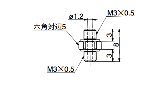 Drawing แสดงโครงร่างของนิปเปิล 10-M-3N 