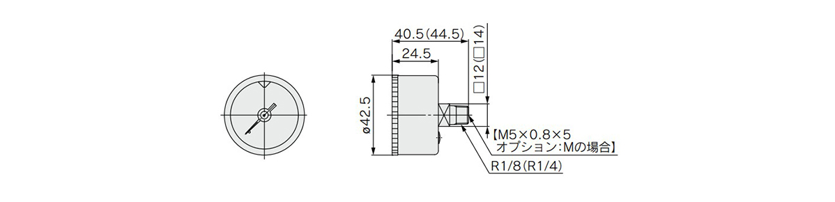 Drawing ระบุขนาดของ G46E-□□-01 ถึง 02 (M)
