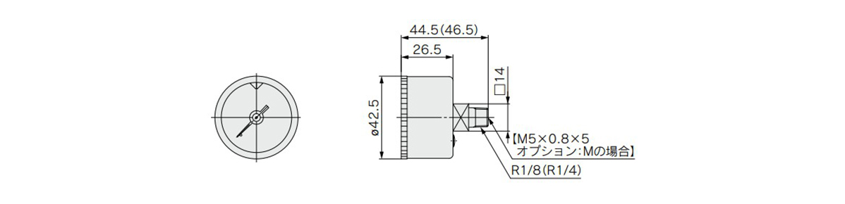 Drawing ระบุขนาดของ G46-□□-01 ถึง 02 (M)-SRA / G46-□□-01 ถึง 02 (M)SRB