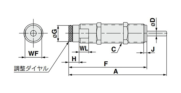 Drawing ระบุขนาดของ RB-OEM0.25M ถึง RB-OEM1.0MF