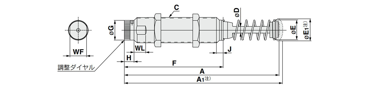 Drawing ระบุขนาดของ RB-OEM1.25M/RB-OEM1.25MB