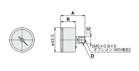 Drawing ระบุขนาดของ GZ46-□□-01 ถึง 02 (M) และ GZ46E-□□-01 ถึง 02 (M)