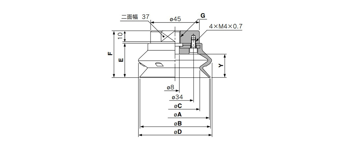 ZPT (63, 80) HB□-B□ (เกลียวใน) การ ดรออิ้งบอกขนาด