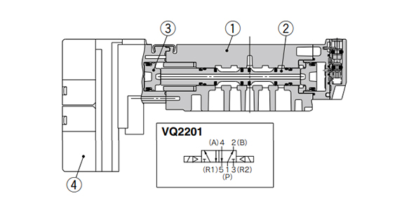 Drawing แสดงโครงสร้าง / Drawing แสดงการเชื่อมต่อ VQ2201