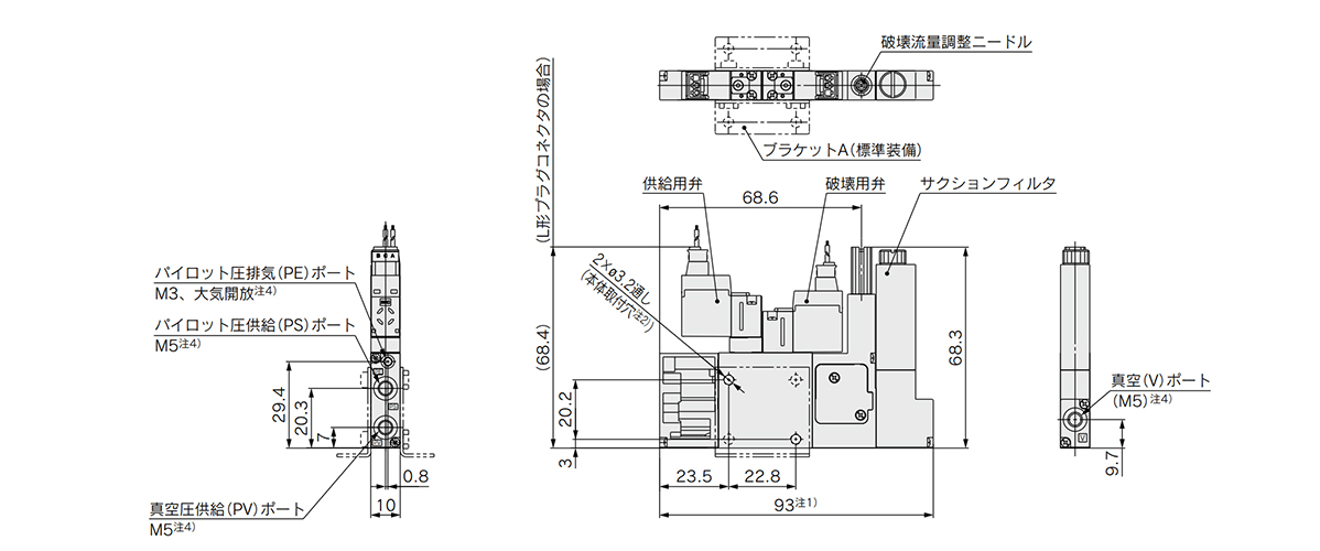 ZQ1000U-K2□□□-□□□□-□□□การ ดรออิ้งบอกขนาด