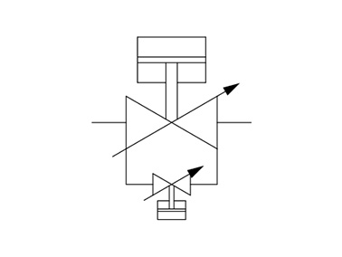 สัญลักษณ์ของวาล์วช่องระบายอากาศเรียบ (ซัพพลายไลน์) ซีรีส์ XVD