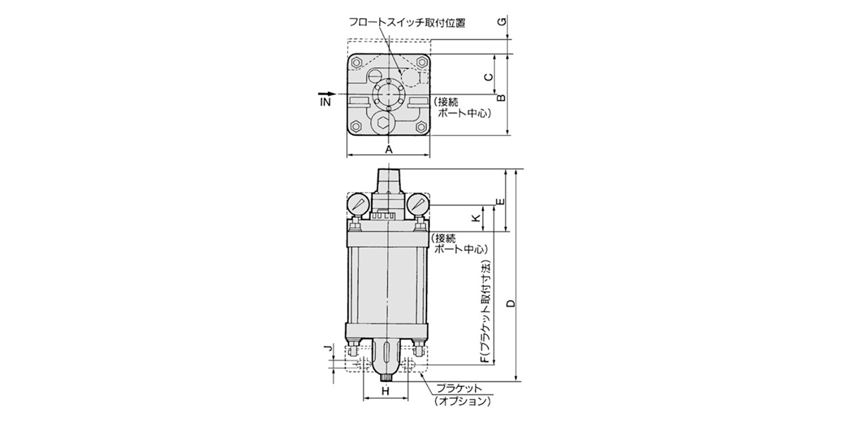 D.P. Drawing ระบุขนาดของหล่อลื่น / ALD600-□06 ถึง 10, ALD900-□12 ถึง 20