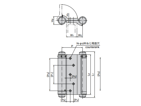 Drawing ระบุขนาดของ B-1118 (สำหรับชนิดเปิดทั้งสองด้าน)