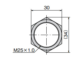 Drawing ระบุขนาดของนัท CP-536-1 (มม.)