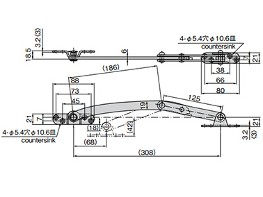 Drawing ระบุขนาดของ B-25-1 *ขนาดใน () สำหรับสแตนเลส