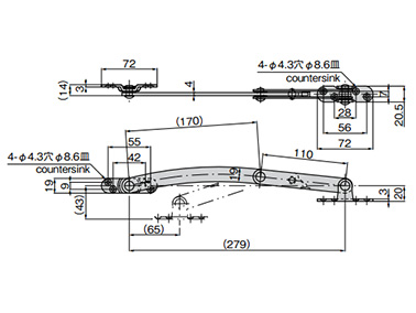 Drawing ระบุขนาดของ B-25-2 *ขนาดใน () สำหรับสแตนเลส