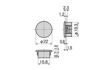Drawing ระบุขนาดของ CP-30-HP-LC