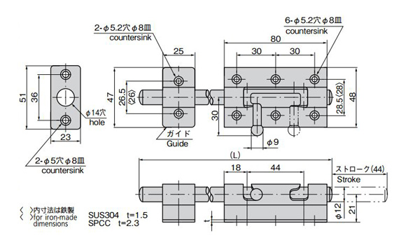 Drawing ระบุขนาด C-1247-1 ถึง 3 *สแตนเลส