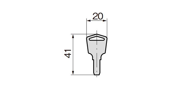 Drawing ระบุขนาด กุญแจหมายเลข TAK60