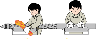 clean injection screw