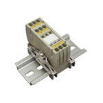 Clutch Lock Terminal Block Compact Series (Rail Type) Standard Type [25-50 Pieces Per Package]