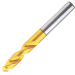 TiN Coated High-Speed Steel Drill for Stainless Steel Machining, Straight Shank / Stub, Regular Model