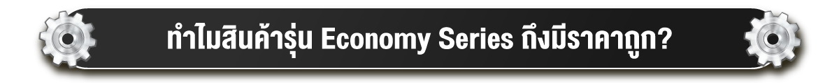 ทำไมสินค้ารุ่น Economy Series ถึงมีราคาถูก?