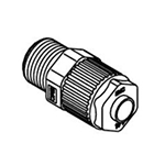 Male Connector LQ1H-M Inch Size Fluoropolymer Fittings / Hyper Fittings