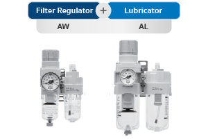 Air Combination, Filter Regulator + Lubricator