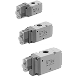 3-Port Solenoid Valve, Pilot Operated Poppet Type, Rubber Seal, Body Ported, Single Unit, VP300 Series