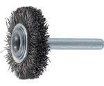 Wheel Brush with Shaft (for Motorized Use/Shaft Dia. 6 mm/Round Shaft Type) (Stainless Steel)