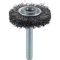 Wheel Brush with Shaft (for Motorized Use/Shaft Diameter 6 mm/Round Shaft Type) (Stainless Steel)